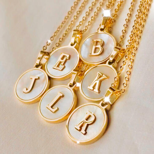 Pearl Initial Necklace
