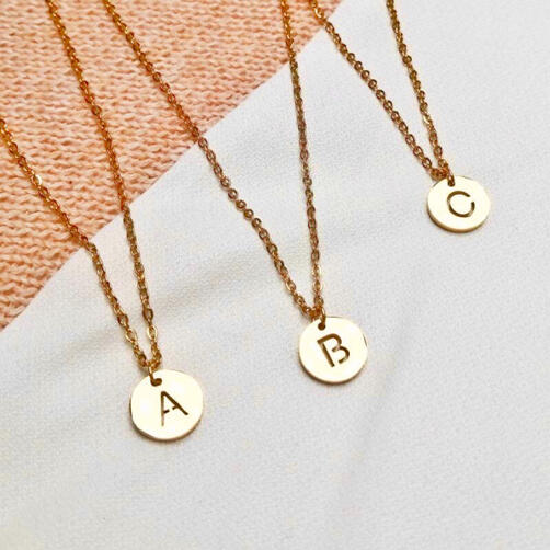 Disc Initial Necklace